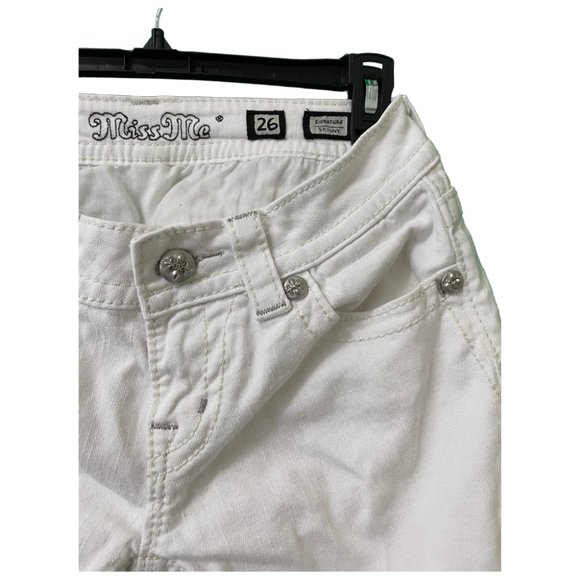 Miss Me Bootcut Jean Low Rise Trousers White Size 26 - Picture 3 of 6
